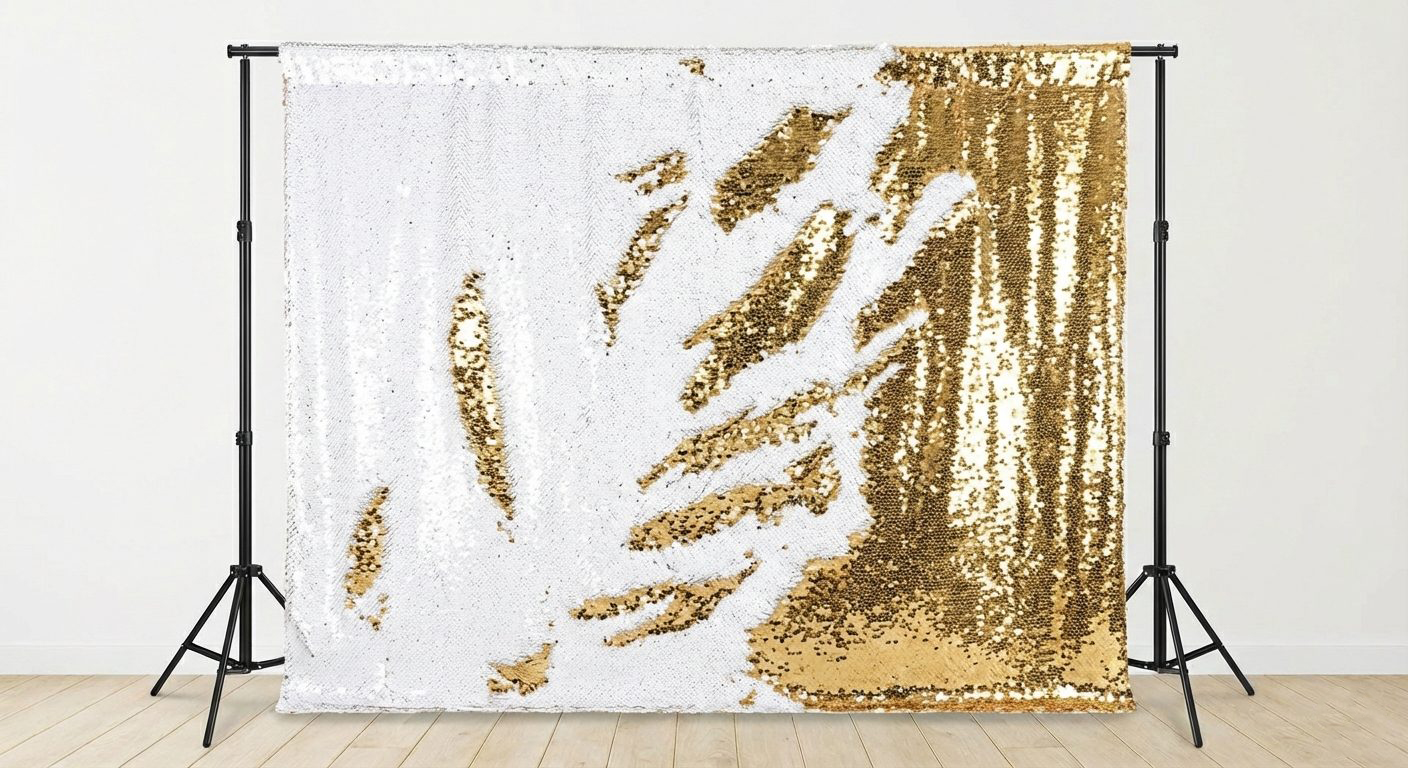 White & Gold Mermaid Backdrop