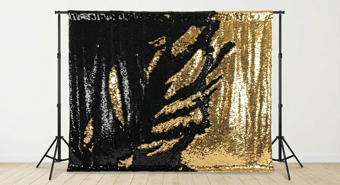 Black & Gold Mermaid Backdrop